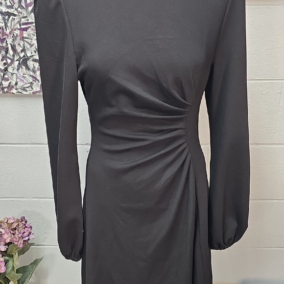 Chic Black Long Sleeve Dress - Picture 4 of 11